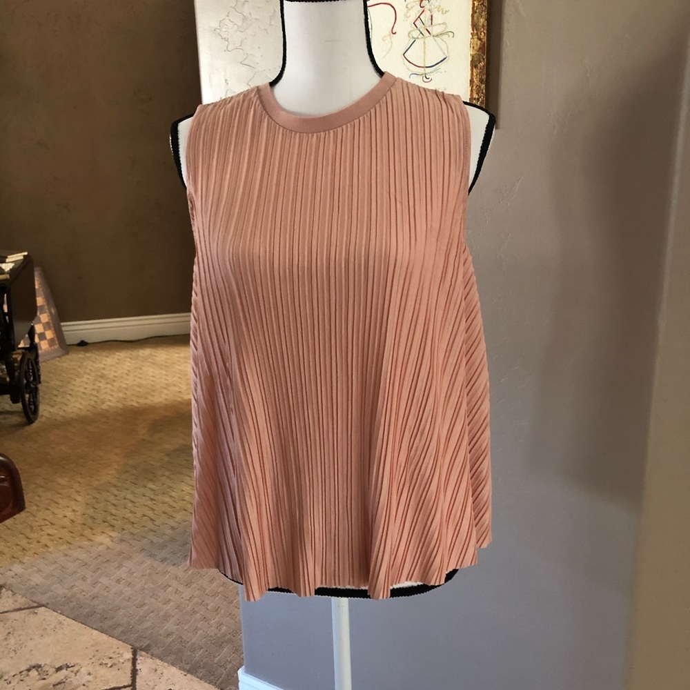 NWT - A New Day Adorable Pleated Blouse in Dusty Peach